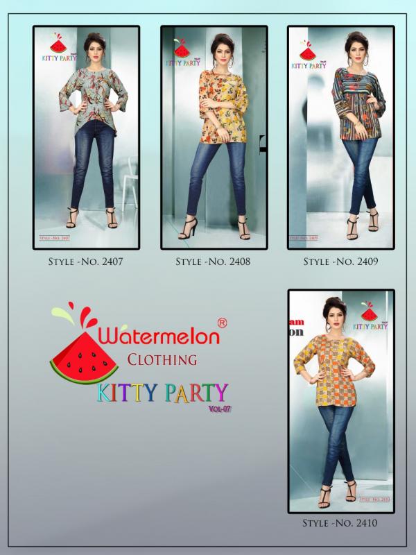 Watermelon-Kitty Party-7 Printed Tops Seller